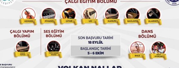 Süleymanpaşa Belediyesi Konservatuvarı Kayıtlarına Başladı